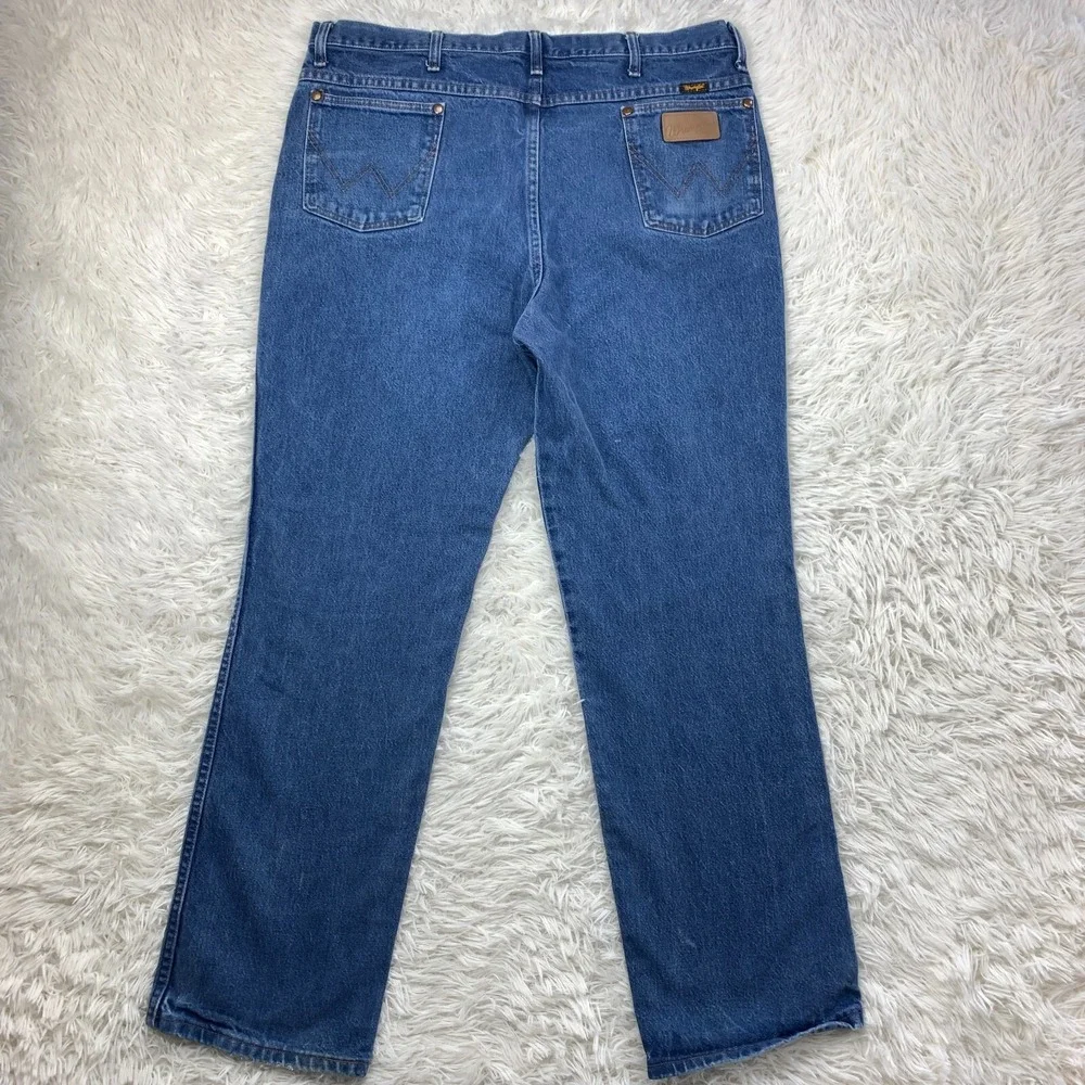 Wrangler Jeans 40x31 Blue Pants 936PWD Cowboy Slim Rigid Western Denim Tag 40x32